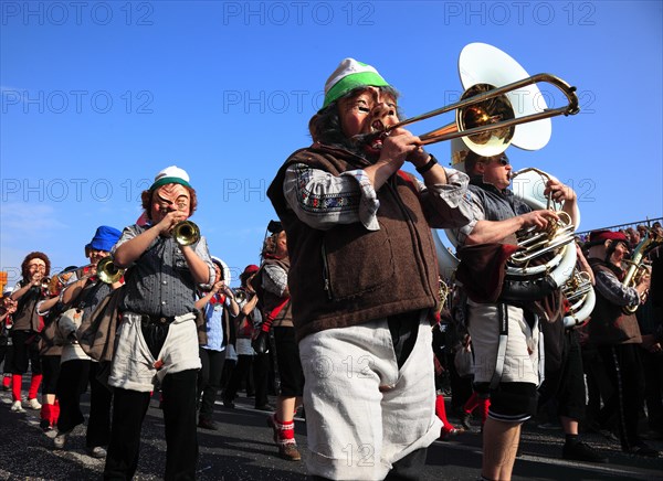 Music band at the street parade in Menton