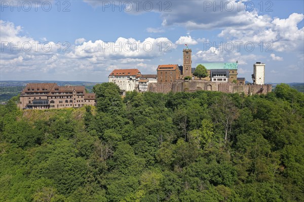 On the left Wartburg Gasthof. Hotel