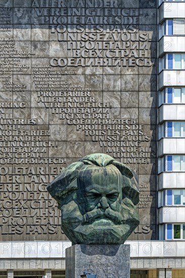 Karl Marx Monument after a design by the Soviet artist Lew Kerbel