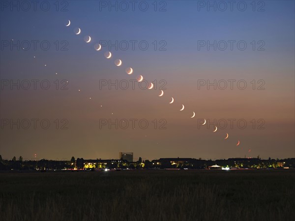 Course of the Moon and Venus in the evening sky