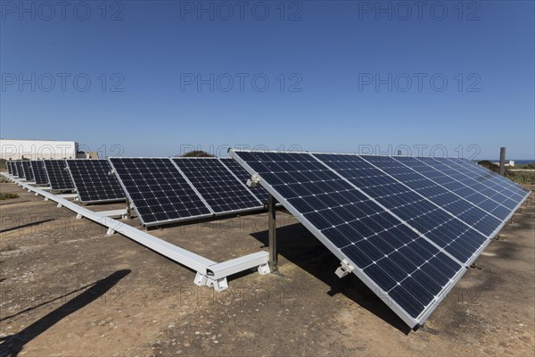 Solar panels on the grounds of the Fortaleza de Sagres fortress