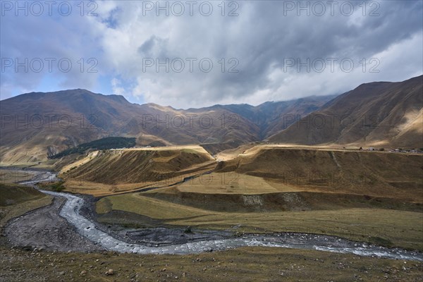 High mountain landscape on the Georgian Army Road