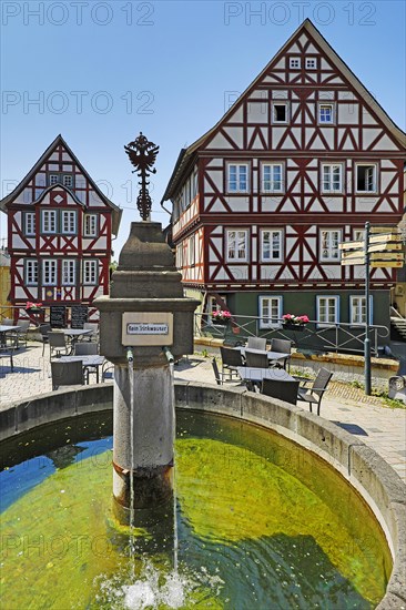 Half-timbered houses on Kornmarkt in the historic old town