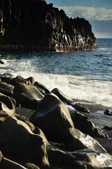 Bathing season at black volcanic beaches is also February