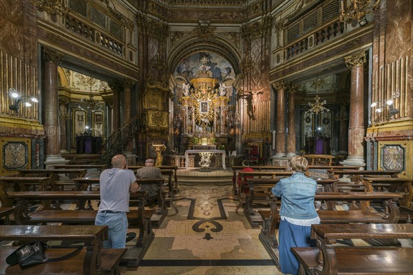 Interior with altar and icon of the Madonna