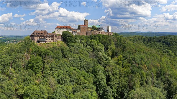 On the left Wartburg Gasthof. Hotel