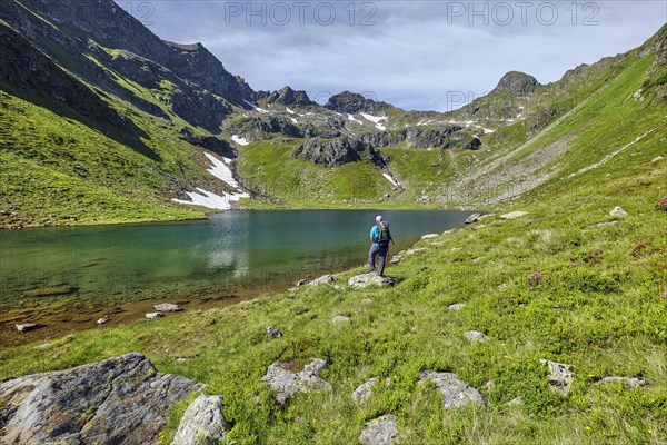 Hiker at the lower Landawirsee