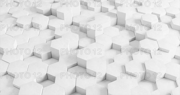Modern geometrical background with white hexagons