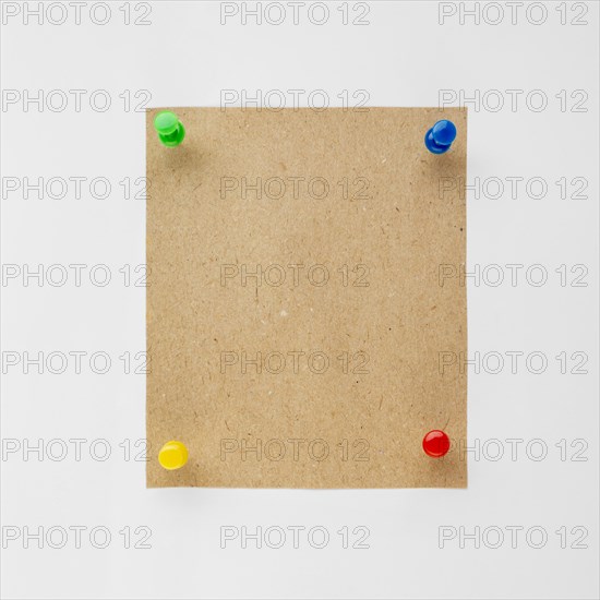 Top view paper with pins