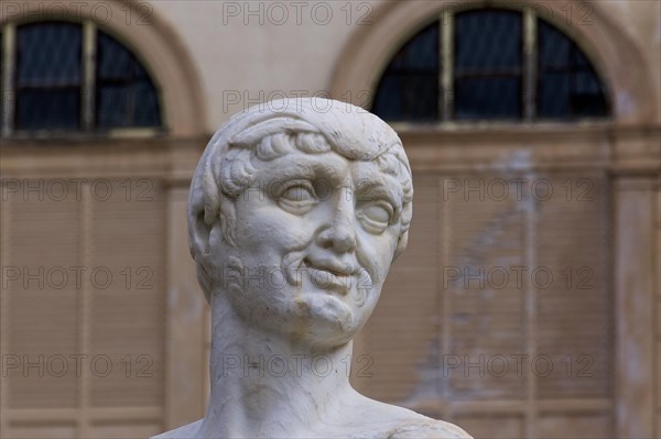 Head of a male statue