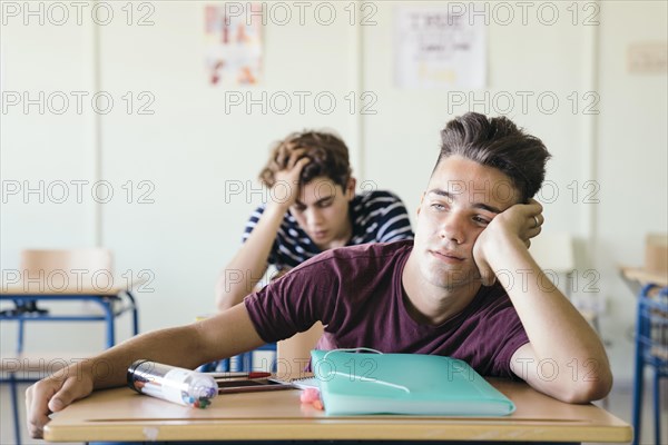 Bored sad classmates