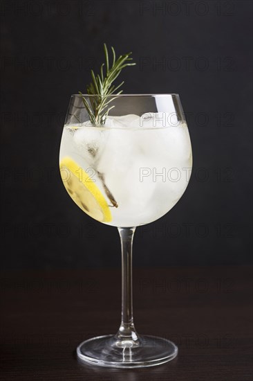 Aromatic cocktail glass rosemary