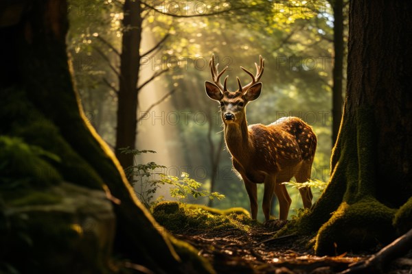 A mature roebuck with magnificent antlers