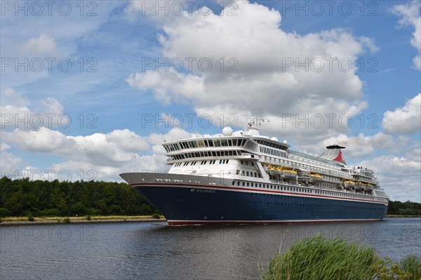 Cruise ship Balmoral sailing in the Kiel Canal