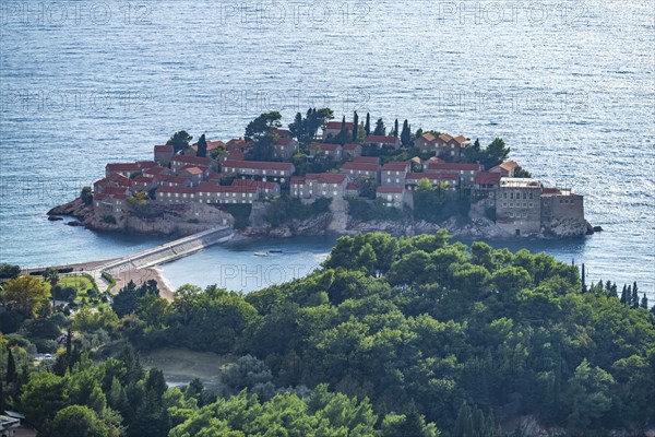 The small Adriatic island of Sveti Stefan near Budva