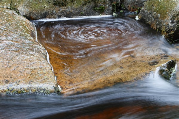 Whirlpool of a low mountain stream