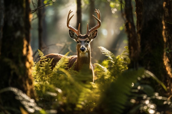 A mature roebuck with magnificent antlers