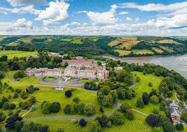 Britannia Royal Naval College from a drone