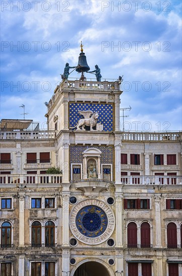 Torre dell'Orologio or Clock Tower on St Mark's or San Marco square