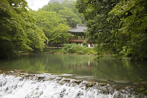 Ssanggyeru Pavilion at Baekyangsa or Baegyangsa Temple in Naejangsan National Park