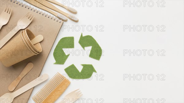 Ecological products with copy space