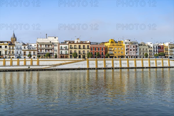 The colourful houses of the Triana district on the Guadalquivir River