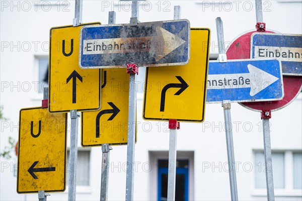 Many traffic signs