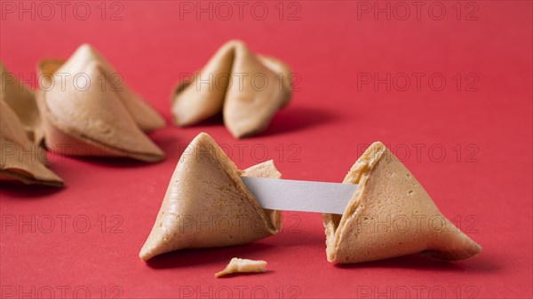 Chinese new year concept with fortune cookies