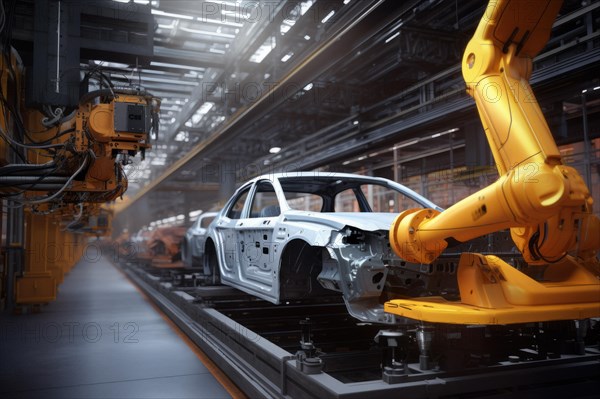 AI-assisted assembly using robot arms in a production line