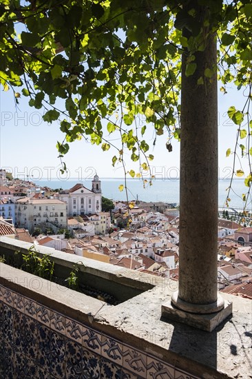 View of Lisbon Bay from the Miradouro de Santa Luzia