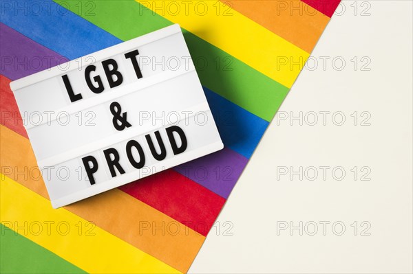 Lgbt proud concept rainbow colors