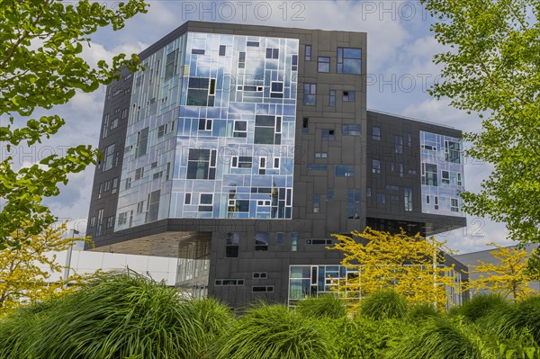 Modern building of the University of Economics WU