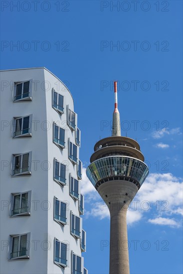 Gehry buildings and Rhine Tower