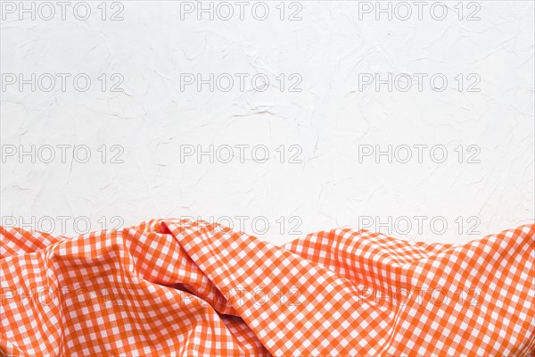 Checkered cloth white background