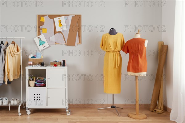 Workshop style with clothes mannequin