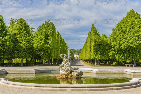 Fountain in Schoenbrunn Palace Park