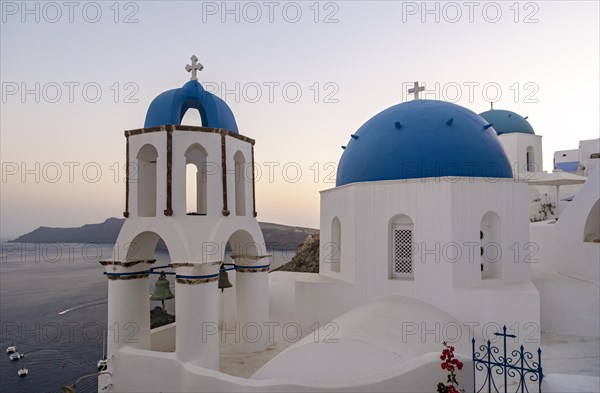 White churches with blue dome