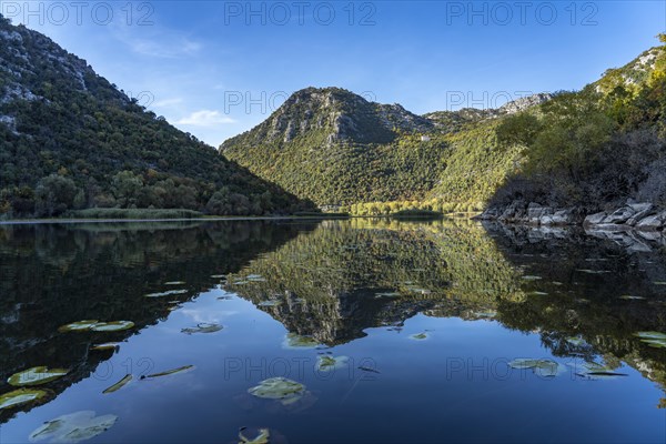 Landscape on the river Crnojevic near Rijeka Crnojevica