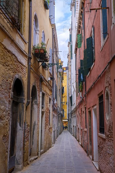 Old narrow streets or calles of Venice