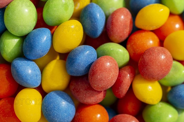 Top view colorful jelly beans