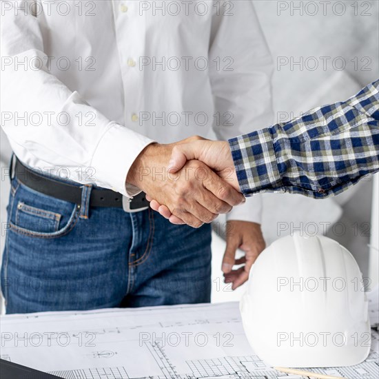 Architect client hand shaking