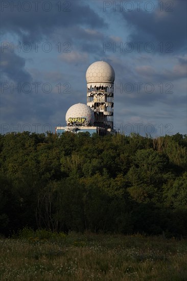 Ruin of the former US and British listening station on Teufelsberg