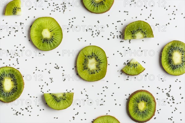 Arrangement delicious fresh kiwis