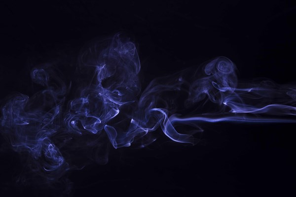 Movement purple smoke abstract black background