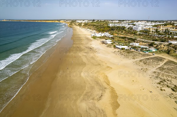 Playa de La Fontanilla beach from the air