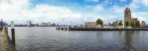 Panorama Grote Kerk and city view Dordrecht