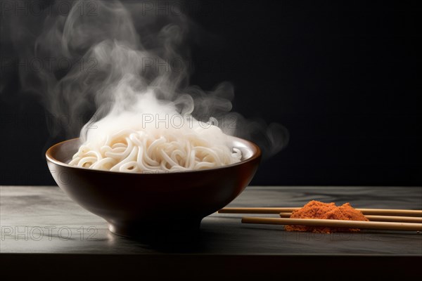 Steaming Ramen Soup Bowl