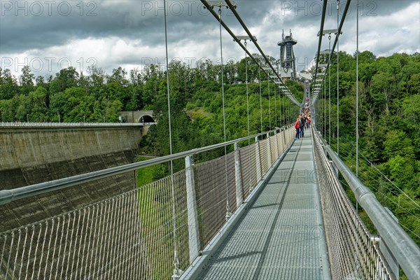 483-metre-long Titan RT suspension rope bridge over the Rappbode Dam and Solitaire observation tower