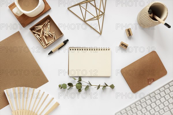 Assortment natural material stationery