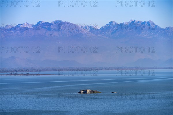 Island with monastery ruins in Lake Scutari